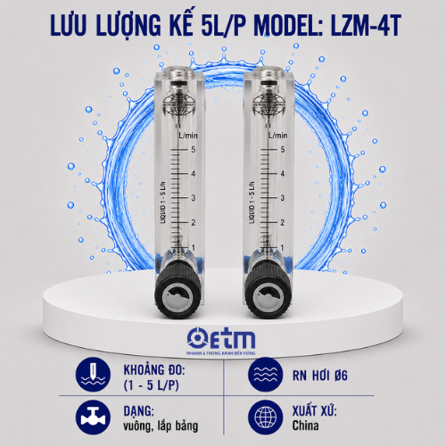 Lưu lượng kế 5 L/P Model: LZM-4T